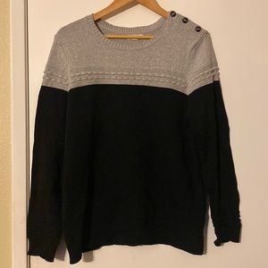 Charter Club Black & Silver Sweater, Sz XL